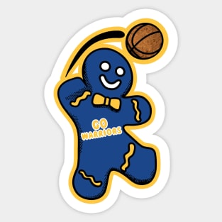 Golden State Warriors Gingerbread Man Sticker